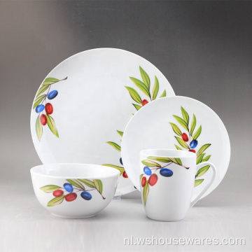 Four Seasons Series Flower Decal Fine Porselain-servies